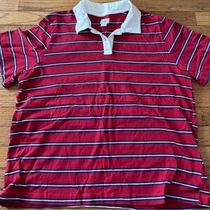 Urban Outfitters Red Striped Button Down Shirt